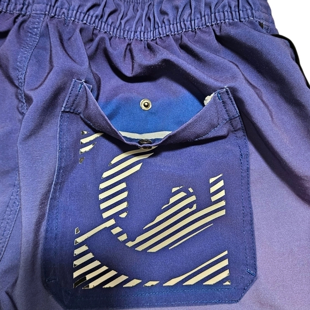 Ecko Unltd Menās Board Shorts Size M 30ā Waist Blue Gradient Swim Trunks y2k - Picture 8 of 16